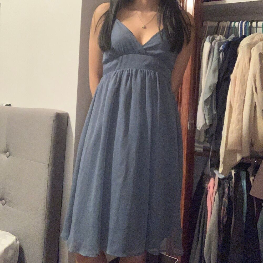 Steel Blue Formal Dress